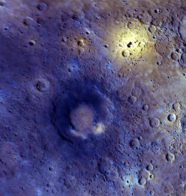 NASA image: Evidence of Volcanic Activity on Mercury