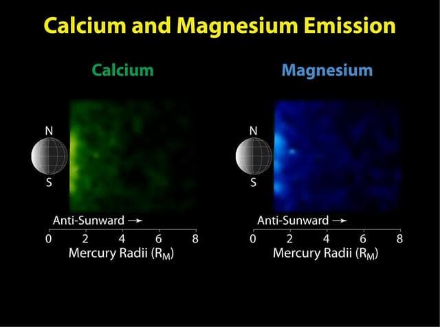 NASA image: Calcium and Magnesium in Mercury Exosphere