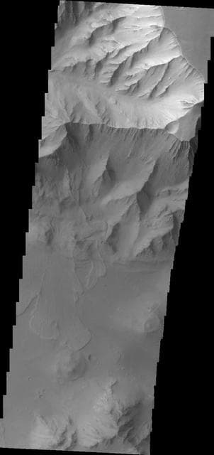NASA image: Several Landslides on Coprates Chasma
