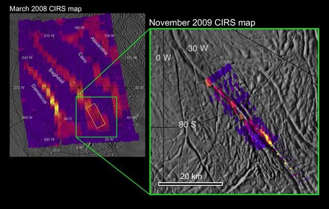 NASA image: Zooming in on heat at Baghdad Sulcus