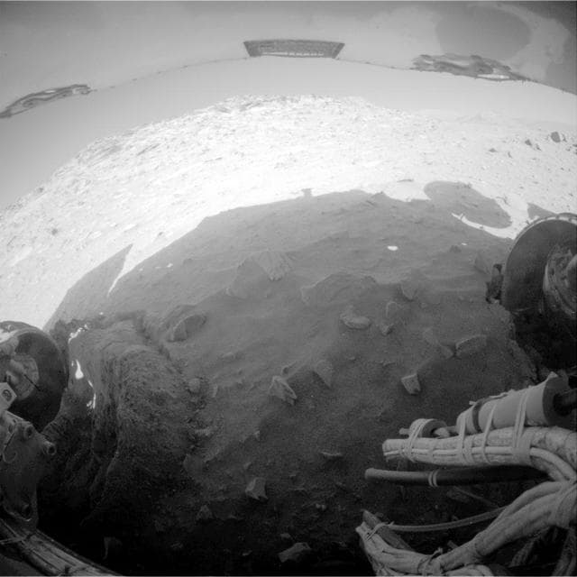 NASA image: Spirit Rear View After Parking for Fourth Winter