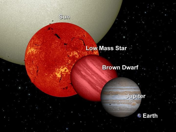 NASA image: Brown Dwarf Comparison