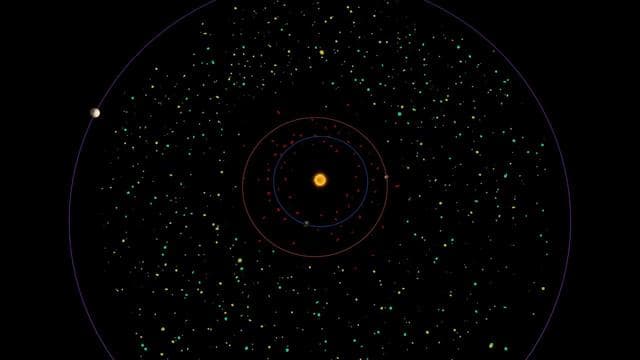 NASA image: Asteroid Belt Bird Eye View