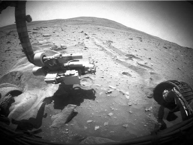 NASA image: Rotations by Spirit Right-Front Wheel, Sol 2117 