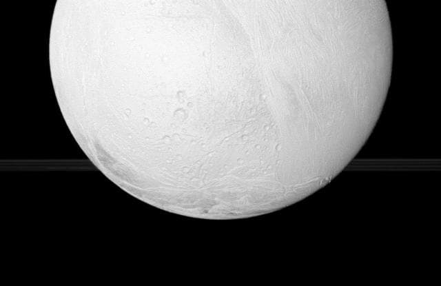 NASA image: Enceladus Before the Rings
