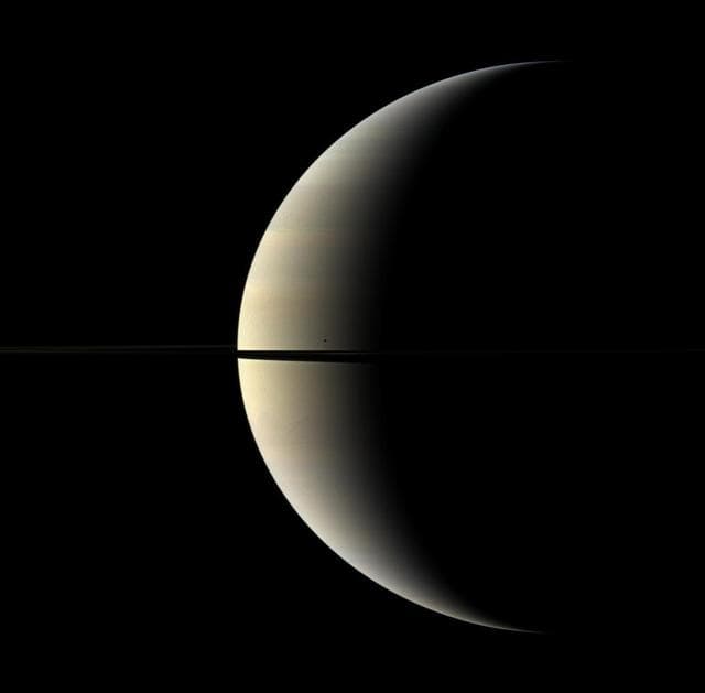 NASA image: Blemished by Mimas