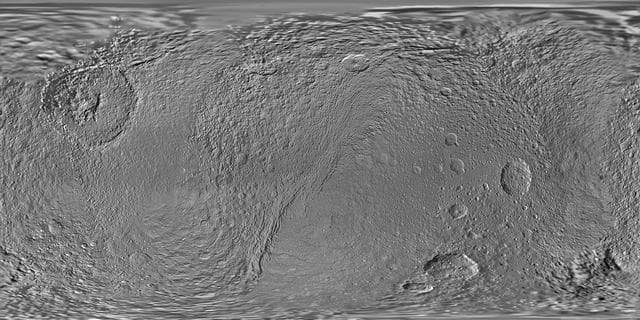 NASA image: Map of Tethys - February 2010