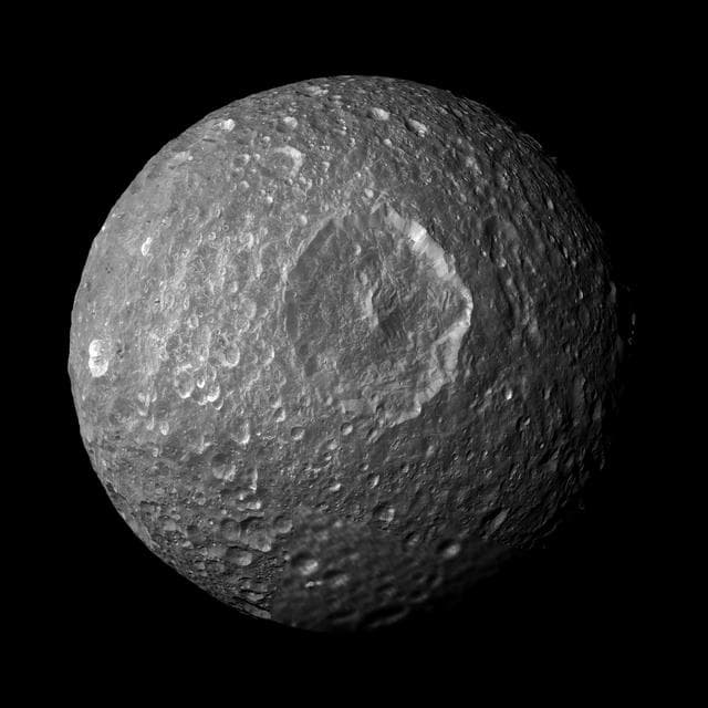 NASA image: Examining Herschel Crater