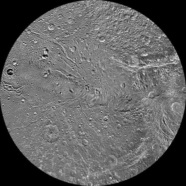 NASA image: Dione Polar Maps - February 2010