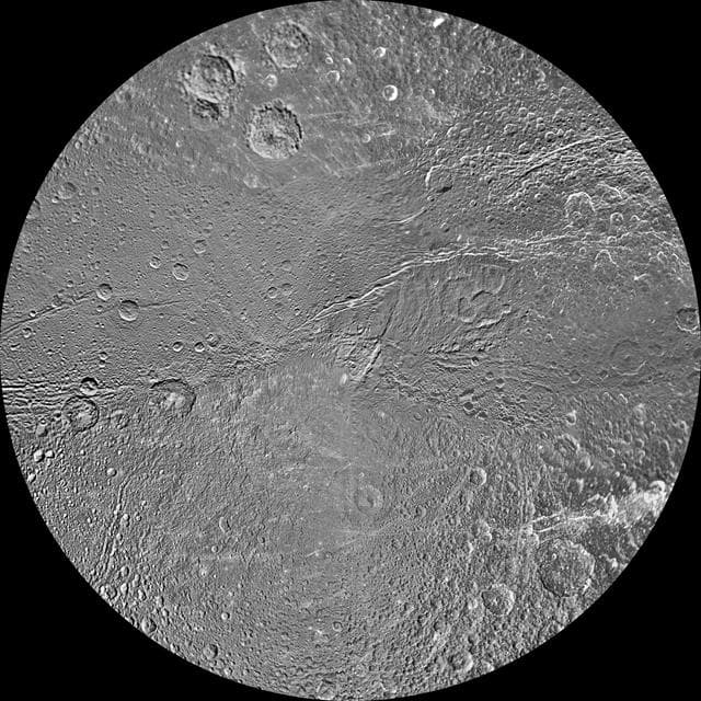 NASA image: Dione Polar Maps - February 2010