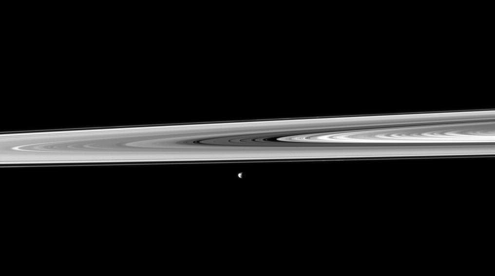 NASA image: Rings and Janus