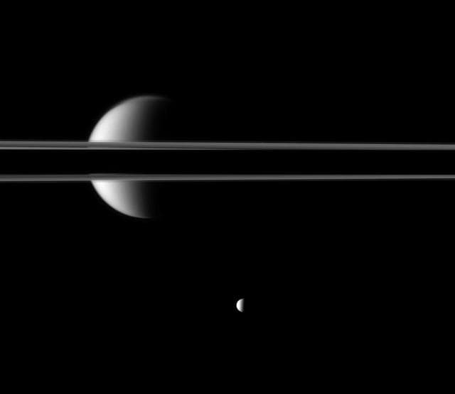NASA image: Cut by Saturn Shadow