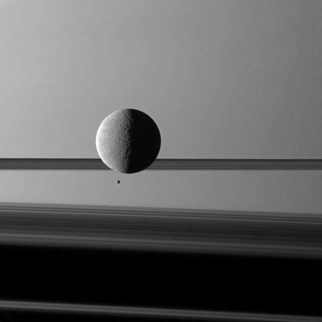 NASA image: Big and Small Before Rings