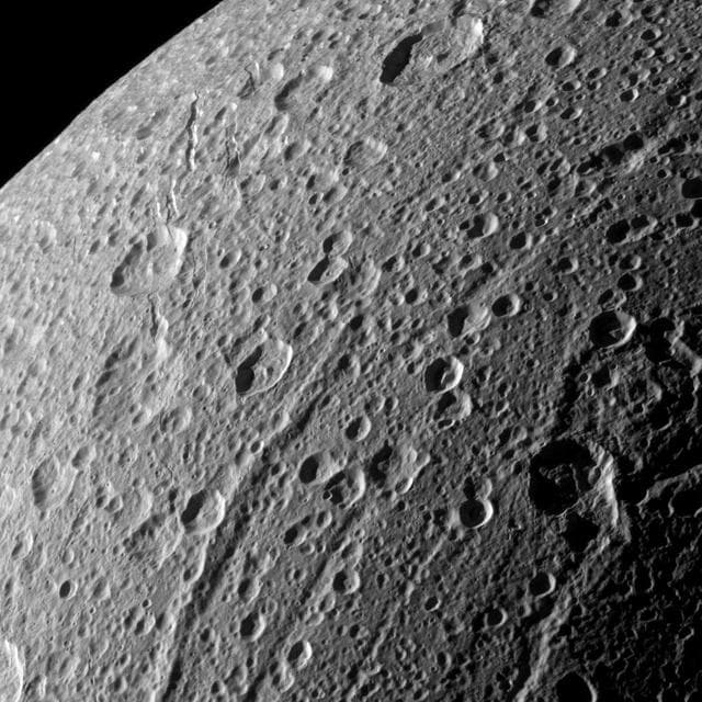 NASA image: Flying Over Dione
