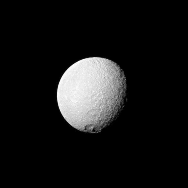 NASA image: Melanthius on Tethys