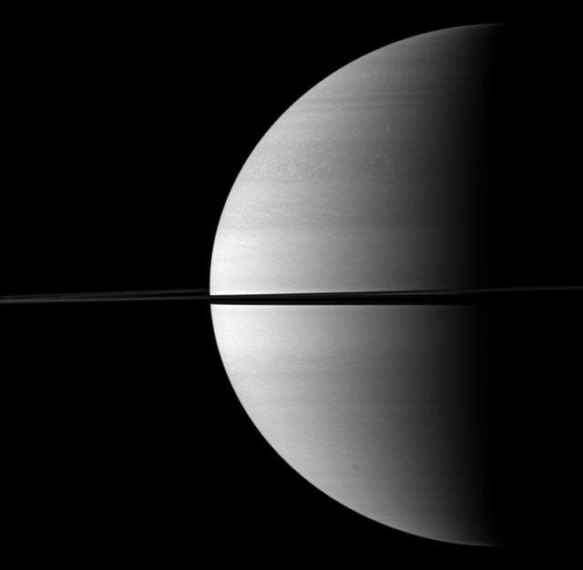 NASA image: Quarter Saturn