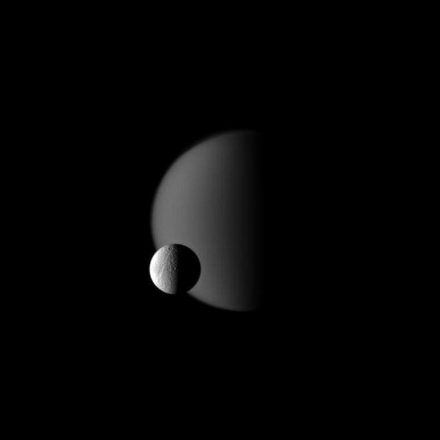 NASA image: Tethys Before Titan