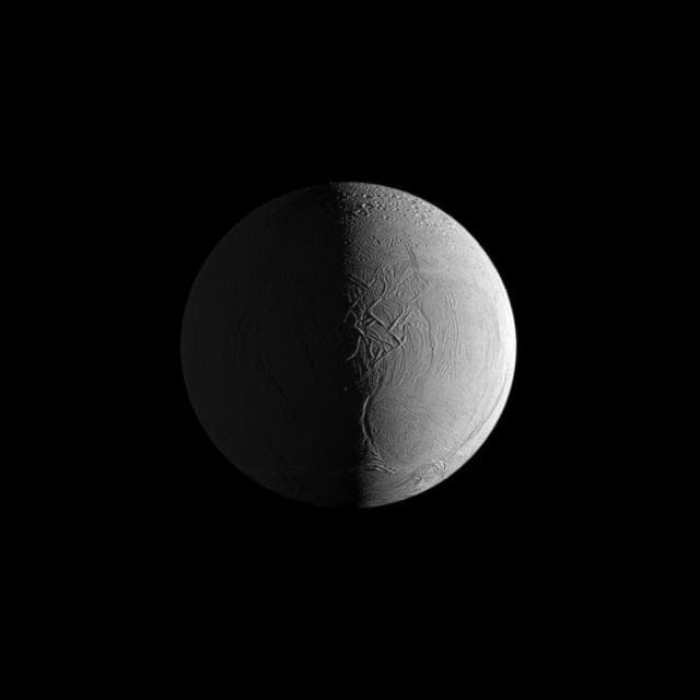 NASA image: Elephant Skin Enceladus