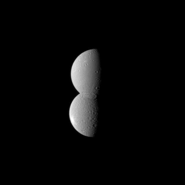 NASA image: Conjoined Moons