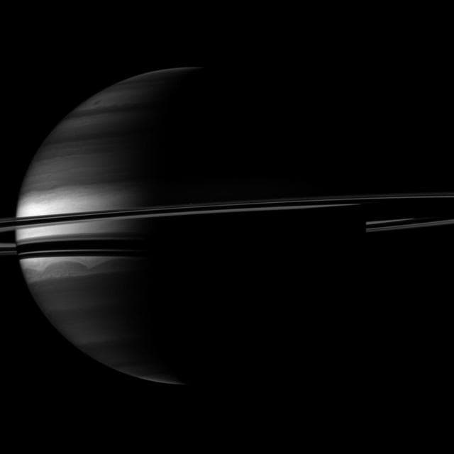 NASA image: Rings Around a Crescent