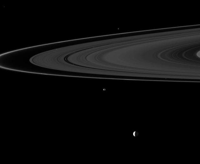 NASA image: Sextet of Moons