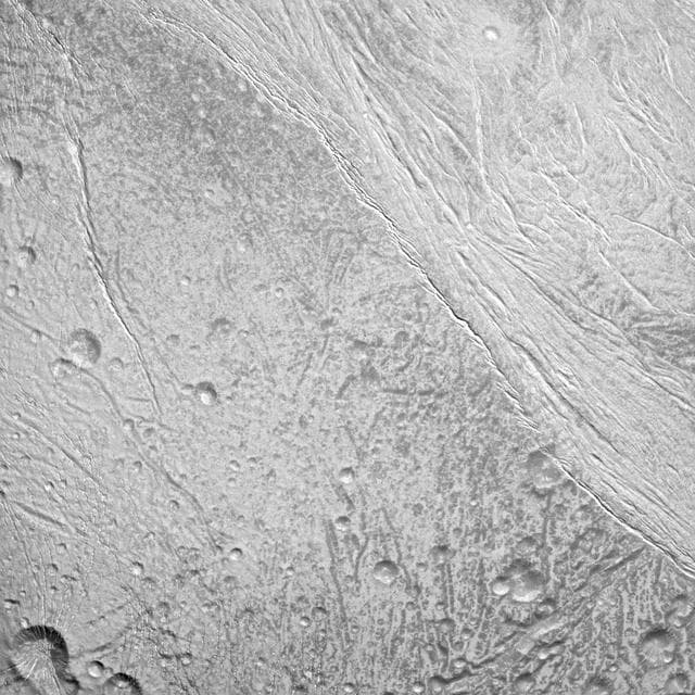 NASA image: Scanning Enceladus Surface