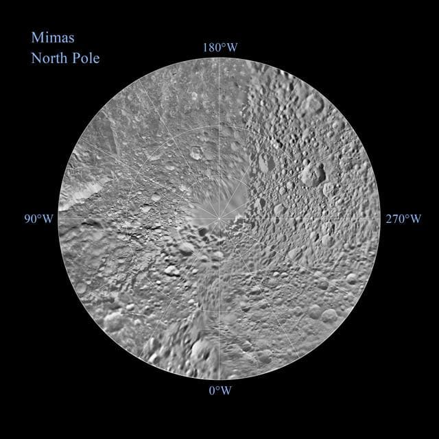 Mimas Northern Polar Maps - February 2010