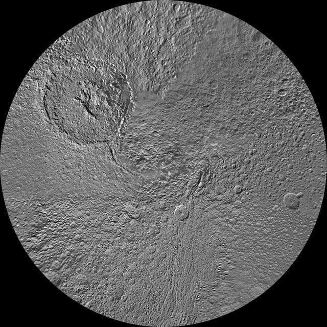 NASA image: Tethys Polar Maps - August 2010
