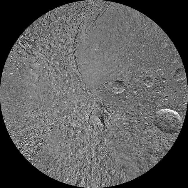 NASA image: Tethys Polar Maps - August 2010