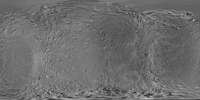 NASA image: Map of Rhea - November 2009