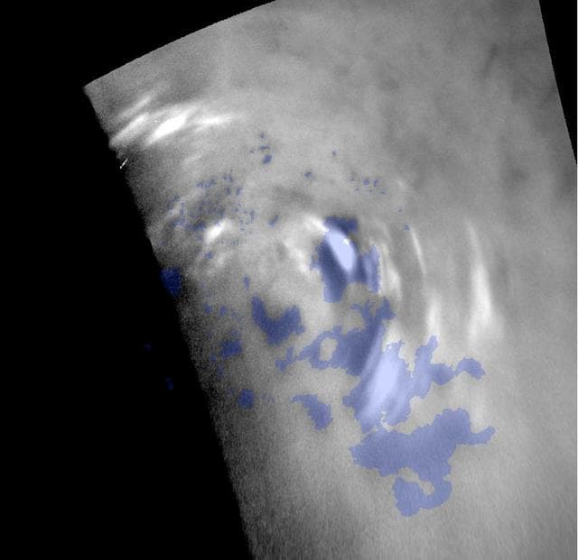 NASA image: Titan Northern Polar Clouds