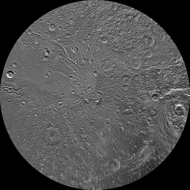 NASA image: Dione Polar Maps - October 2010