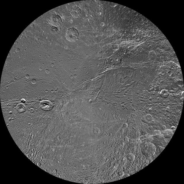 NASA image: Dione Polar Maps - October 2010