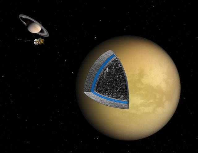 NASA image: Titan Cool and Sluggish Interior Artist Concept