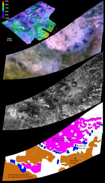 NASA image: Looking for Ice Volcano Flows at Hotei Regio