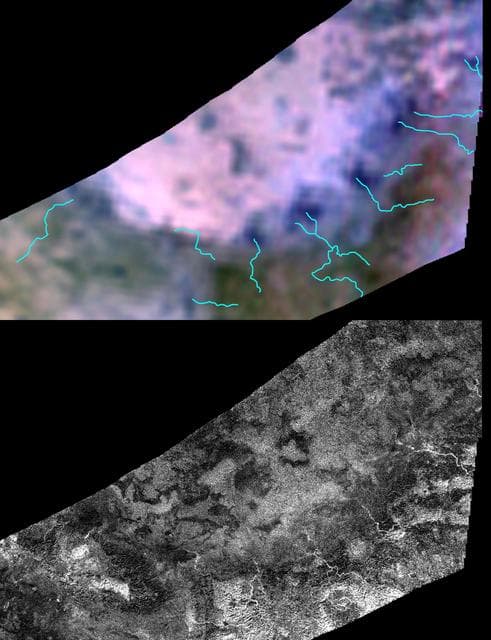 NASA image: Channels and Minerals at Hotei Regio