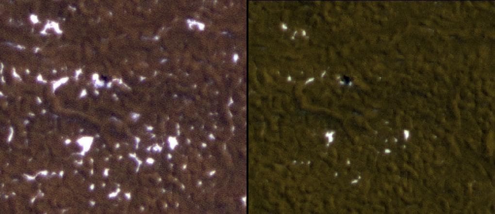 NASA image: Ice Around Phoenix Lander Continues to Lessen in Spring