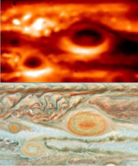 NASA image: Jupiter Storms: Temperatures and Cloud Colors