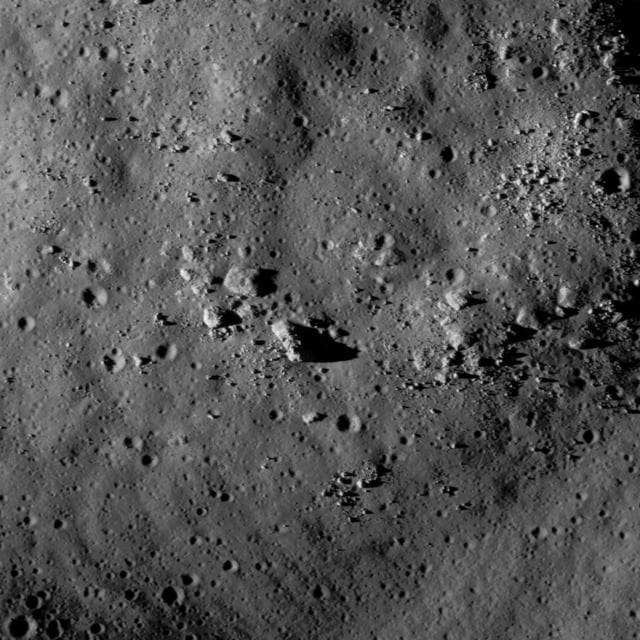 NASA image: Hummocks and Blocks and Craters