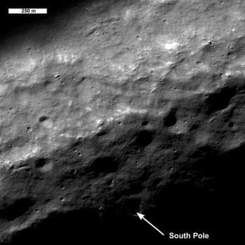 NASA image: Lunar South Pole - Out of the Shadows