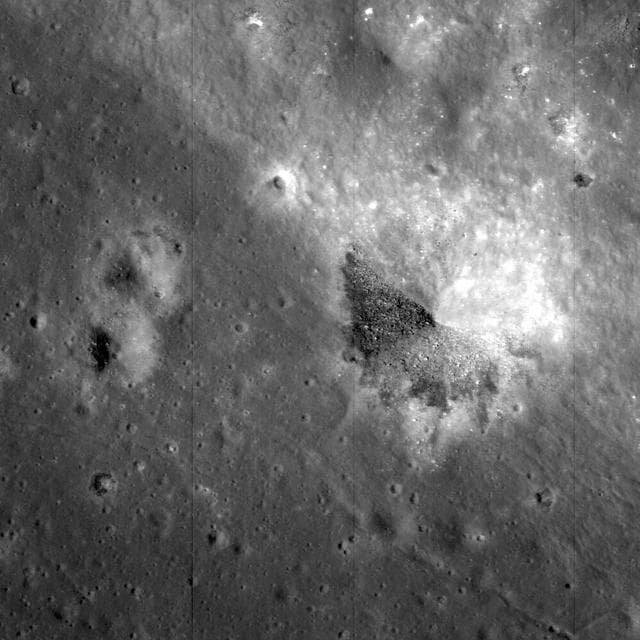 NASA image: King Crater Unusual Melt Pond