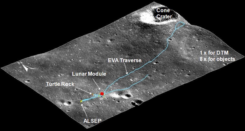 NASA image: Precise 3-D Measurements of Objects at Apollo 14 Landing Site