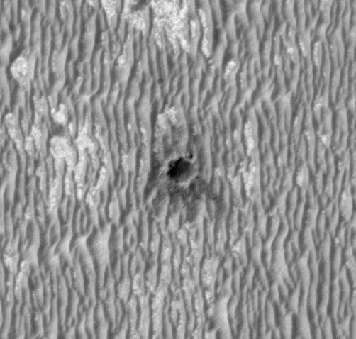 NASA image: Opportunity at Concepci?n Crater, Seen from Orbit