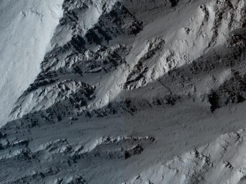 NASA image: Collapsing Volcano; Edge of Olympus Mons