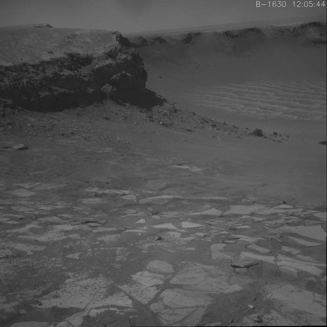 NASA image: Opportunity Wheel Tracks at Victoria Crater