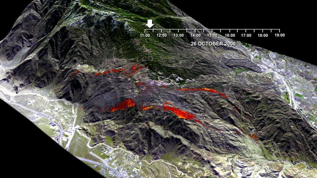 NASA image: Esperanza Wildfire Animation