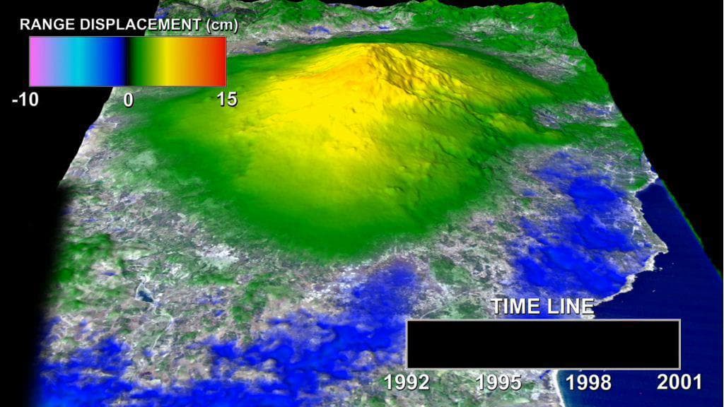 NASA image: Mount Etna InSAR Time Series Animation