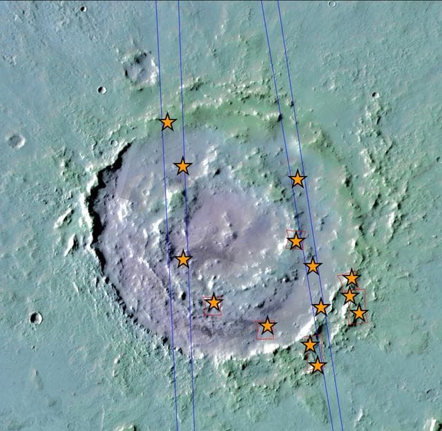 NASA image: Hydrated Minerals Exposed at Lyot, Northern Mars
