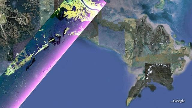 NASA image: UAVSAR Maps the Gulf Coast Oil Spill