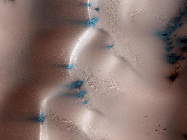 NASA image: Sand Dune Field in Richardson Crater